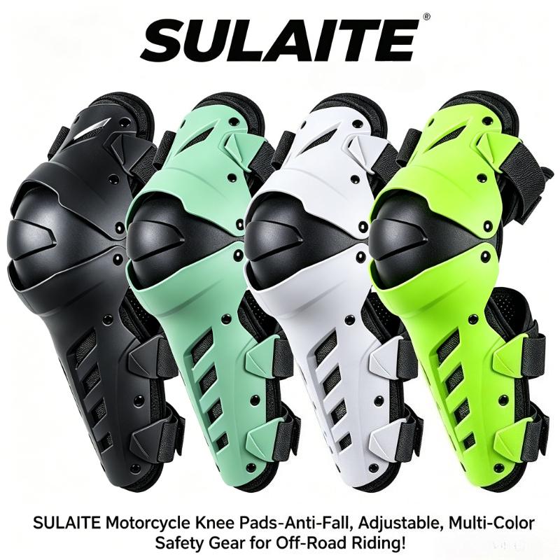 SULAITE オートバイ膝パッド落下防止保護具 MTB モトクロス調整可能な安全ガード男性オフロード乗馬マルチカラー
