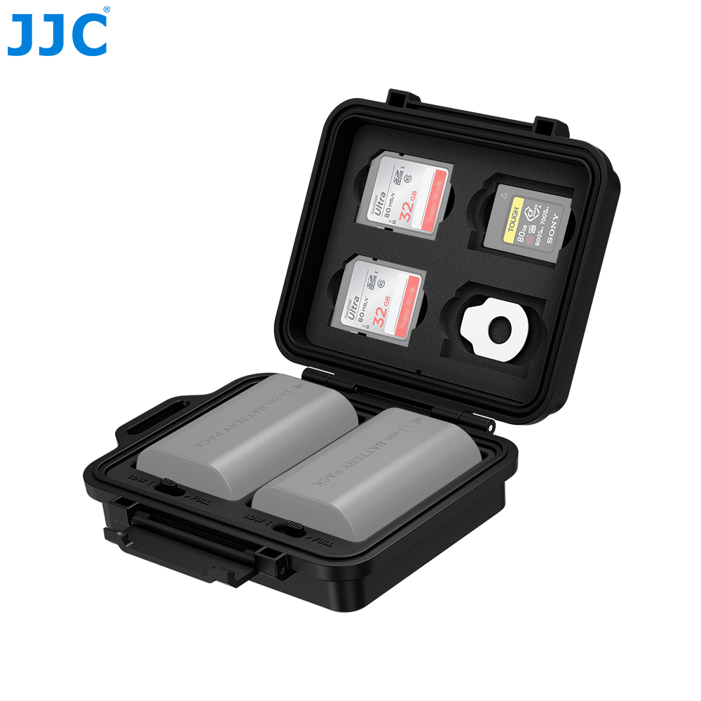 JJC カメラバッテリーメモリカード収納ケース 4 SD カード 3 CFexpress タイプ A カードカメラバッテリーホルダー Sony NP-FZ100 FW50用