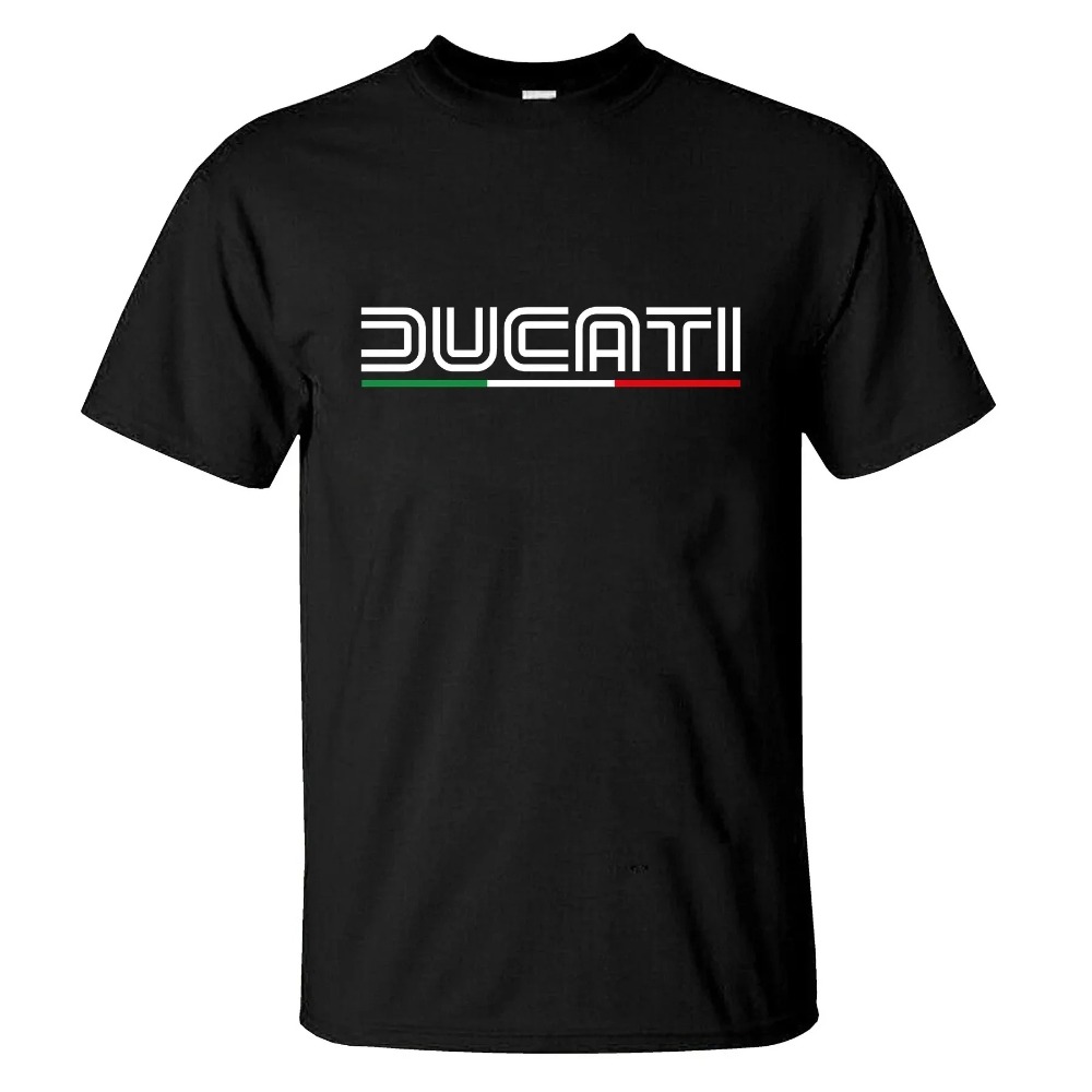 2026 夏の新しいオートバイスタイル T シャツ売れ筋、ユニセックスラウンドネックプリントピュアコットントップ、ファッショナブルでトレンディな