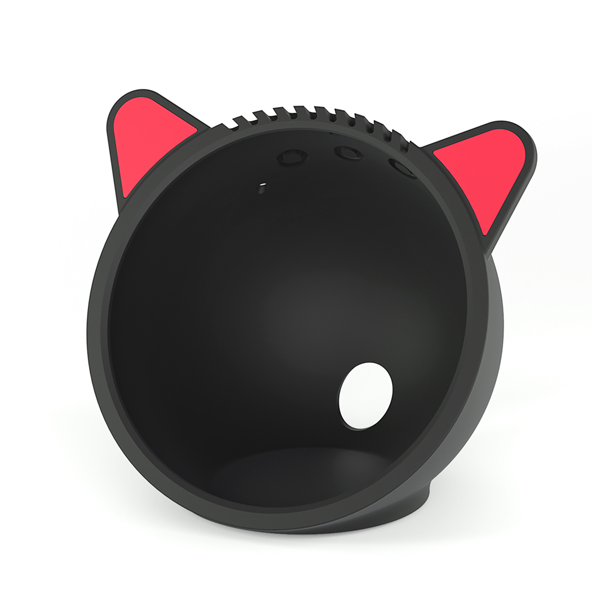 Echo Pop スリーブ かわいいウサギの耳付き シリコン Alexa Echo Pop ケース 防塵 傷防止 保護カバー ブラック ホワイト パープル