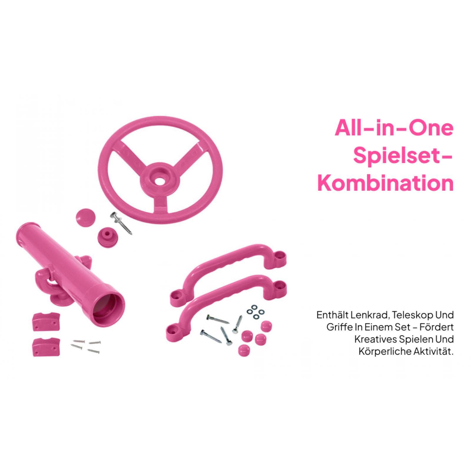 遊具ピンクセット海賊船パーツ屋外プレイセットクライミングフレームジャングルジムスイングセットプレイハウスツリーハウス
