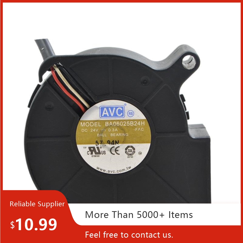 AVC BA06025B24H 6025 ターボ送風ファン 24V 0.3A デュアルボールベアリング遠心クーラー 60x60x25mm