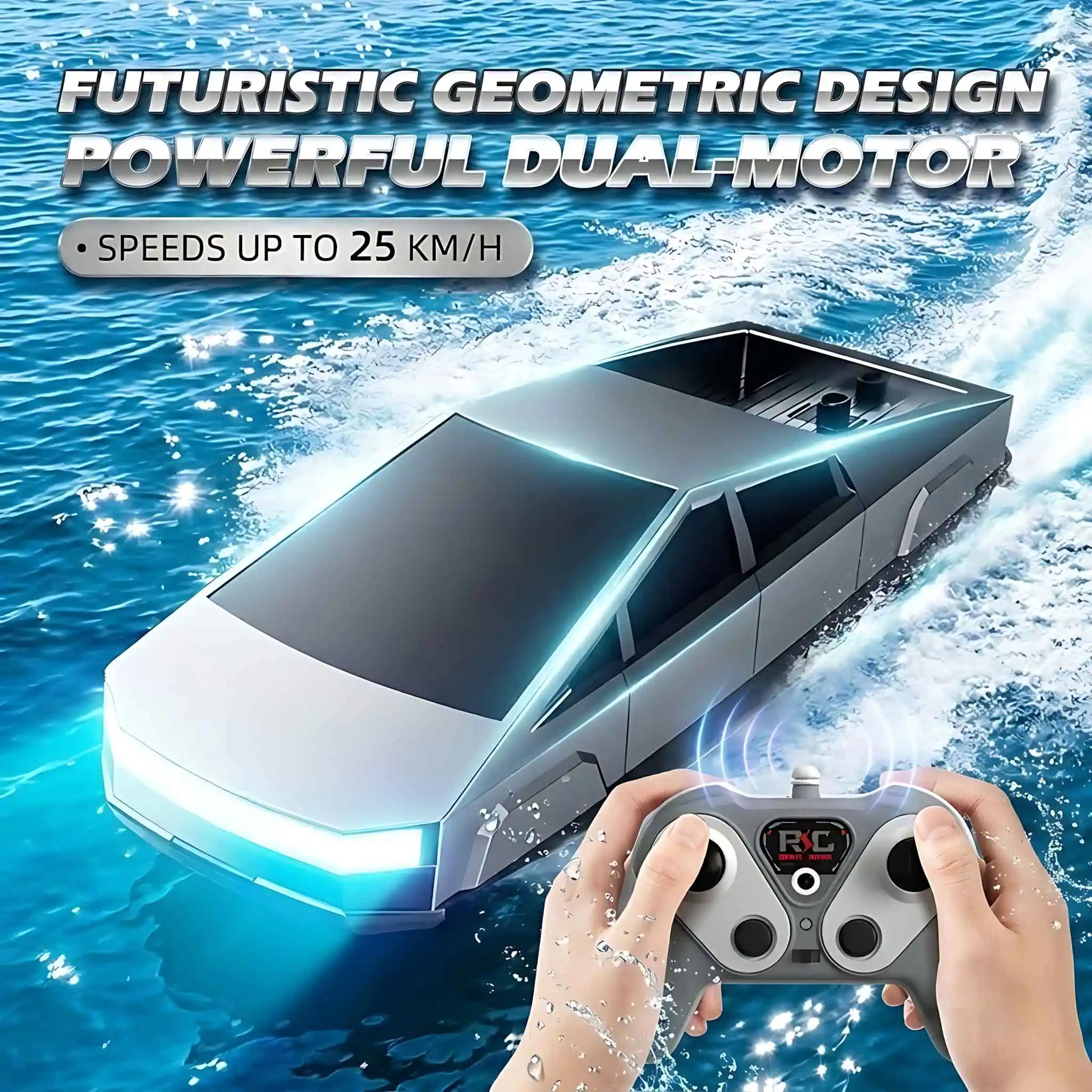 RC ボート高速 2.4GHz リモートコントロールボートデュアルモーター防水レーシングスピードボートプール湖屋外子供男の子のおもちゃギフト