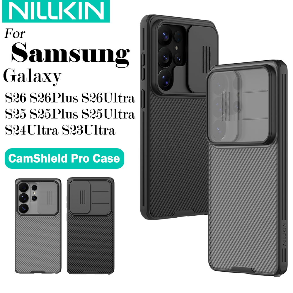 Nillkin Samsung Galaxy S26 Ultra S26 S26 Plus S25 Ultra S24 Ultra CamShield Pro ケース スライドカメラカバープロテクター付き
