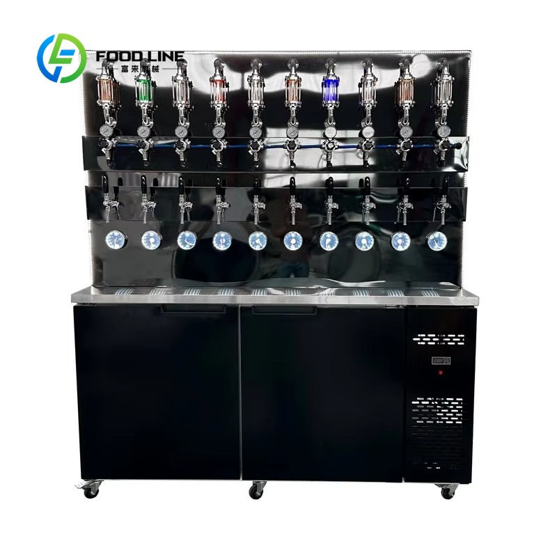 カスタマイズされた商業樽ビール生ビール冷蔵庫自動冷たいドリンクディスペンサーバーパブレストランビール冷却装置