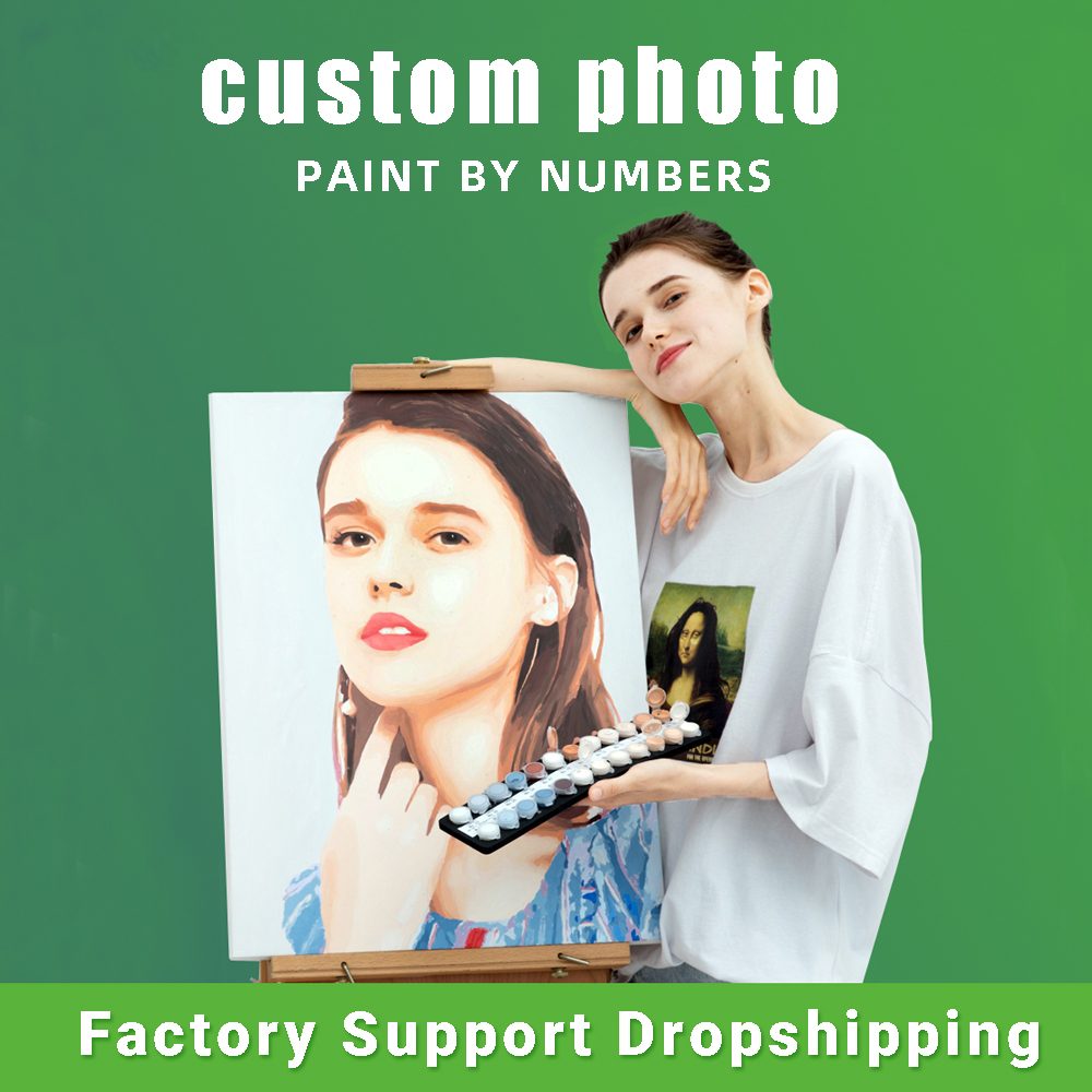カスタムペイントによる大人のためのドロップシッピング写真キットギフト画像油アクリル絵画番号 DIY キャンバス上の人格