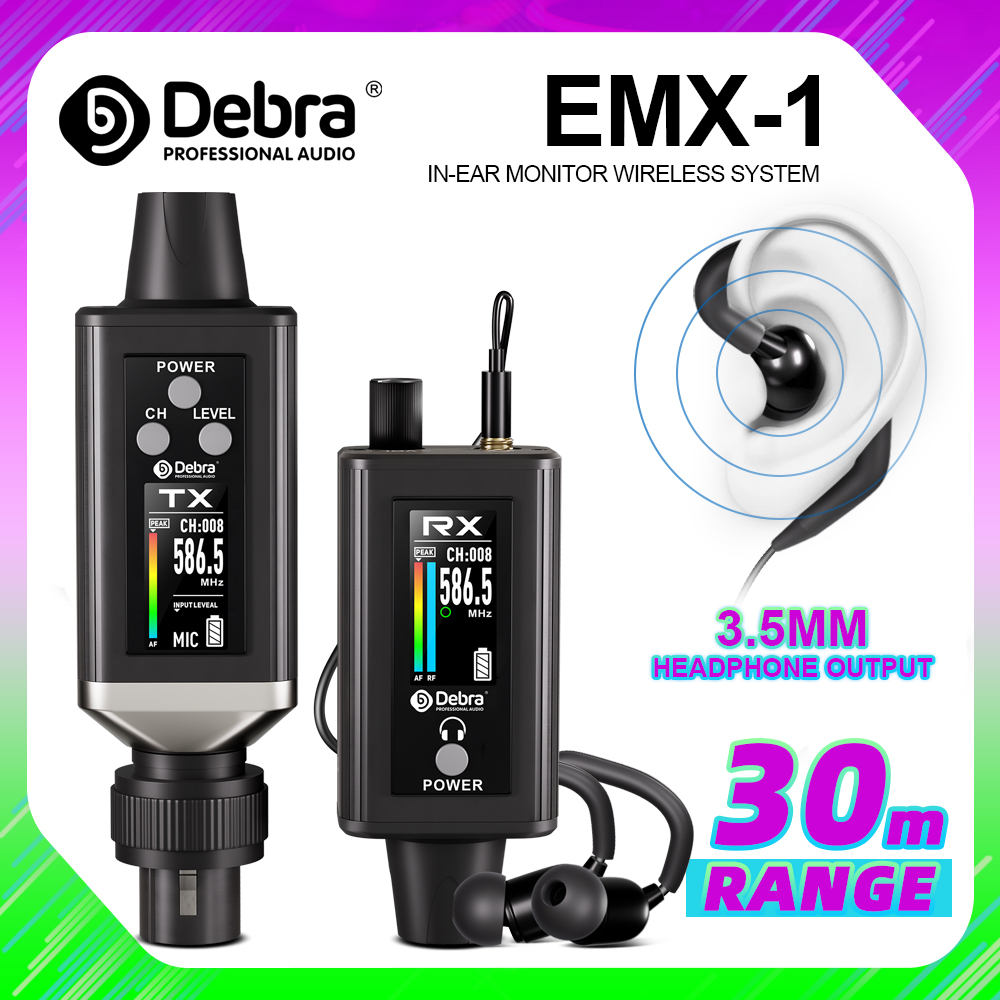 Debra EMX-1 ワイヤレスモニタリングシステム UHF ワイヤレスデジタル信号伝送ポータブル充電式モニタリングシステム