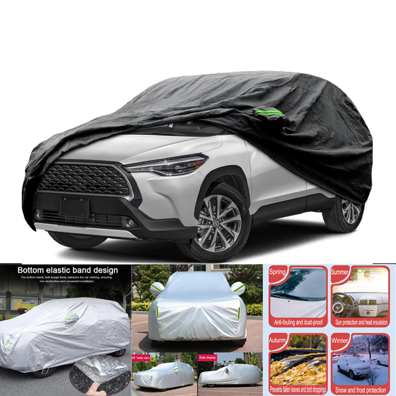 屋外車カバーカスタムフィットトヨタカローラクロス 2022-2025 防水全天候自動車雨雪日焼けプロテクター