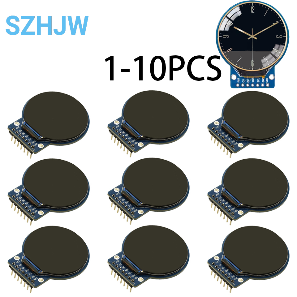 1-10 個 1.28 インチ円形 TFT LCD ディスプレイ 240x240 – GC9A01 ドライバー、4 線式 SPI インターフェイス、Arduino ESP32 DIY スマートウォッチプロジェクト用