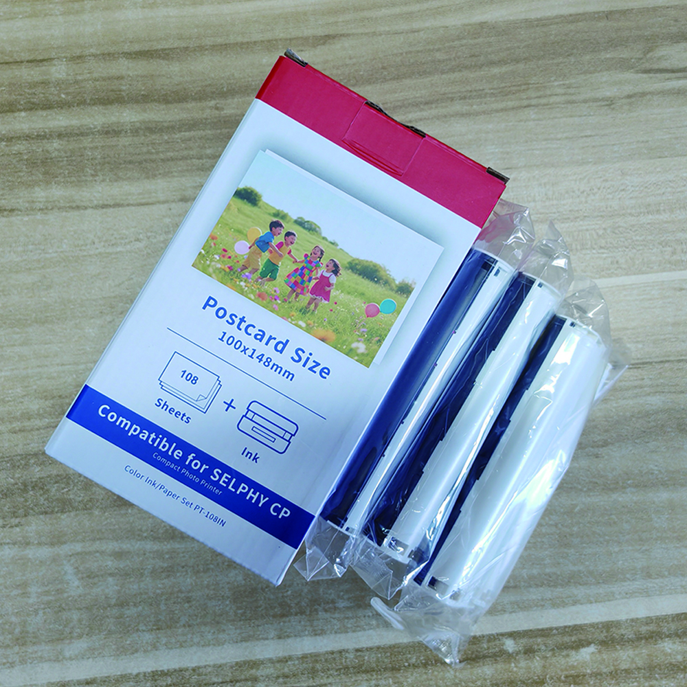 PT-108 KP108 キヤノンセルフィー CP1500 コンパクトフォトプリンタキット KP-108IN RP-108 CP1200 CP900 CP910 写真用紙 6 インチ