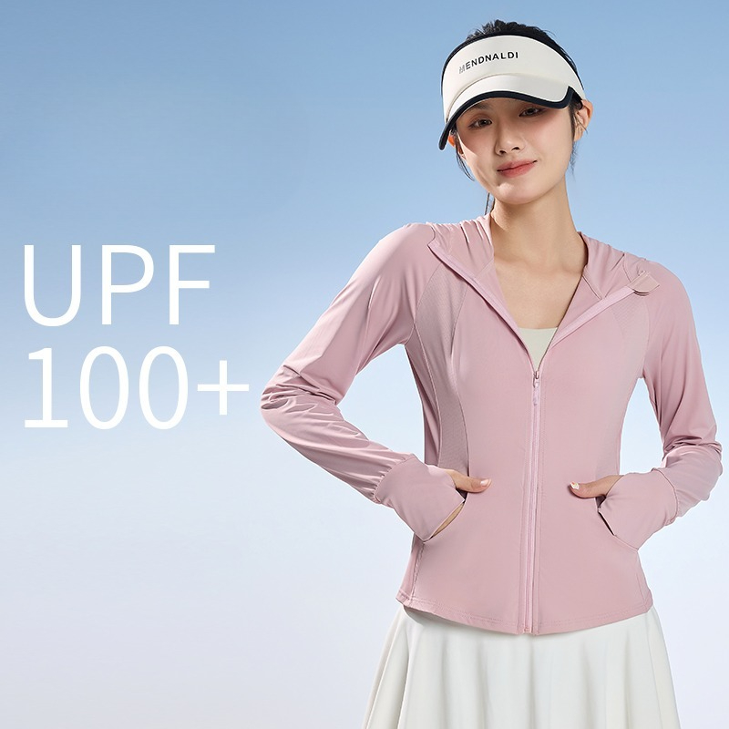 アイスシルク UPF50 UV 保護服 2026 夏屋外日焼け止めジャケット通気性軽量上着女性スキンコート