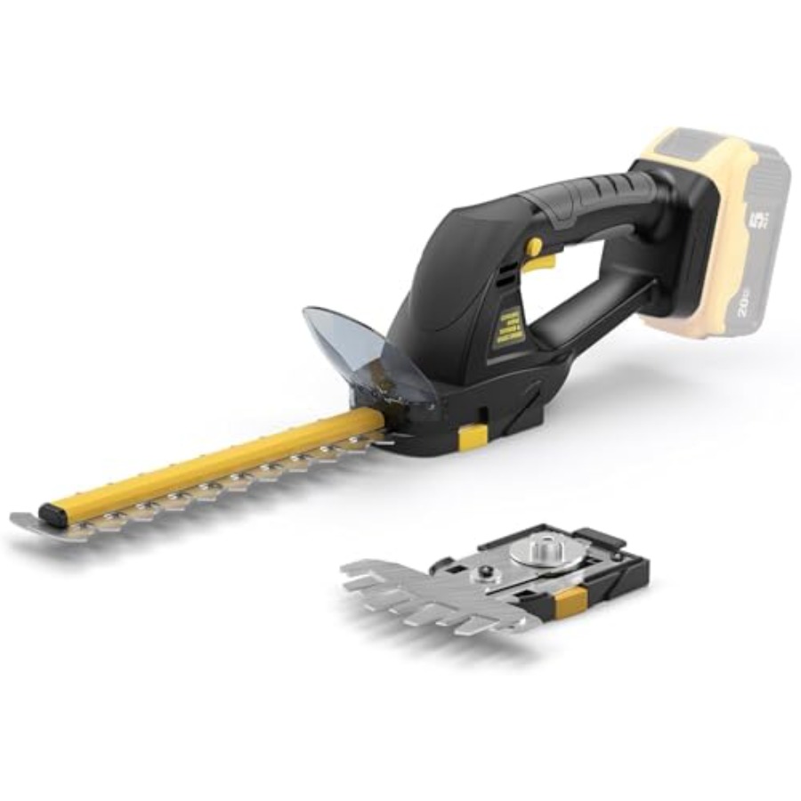 コードレスヘッジトリマーツールのみ、DeWalt 20V MAXバッテリーと互換性あり、2-in-1コードレス草刈り機1500RPM、3.3ポンドハンドヘル