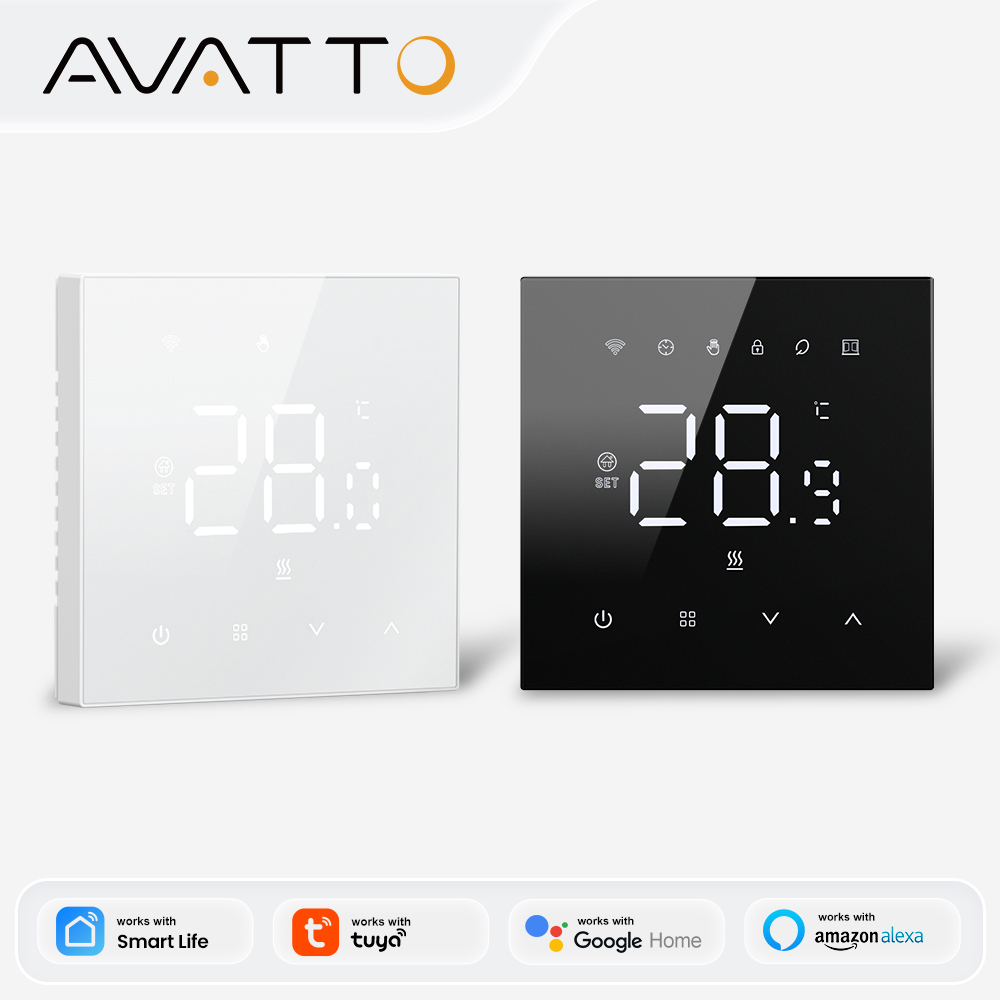 AVATTO WiFi スマート サーモスタット、電気加熱水ガスボイラー温度コントローラーは Tuya Google Home Alexa アリスで動作します