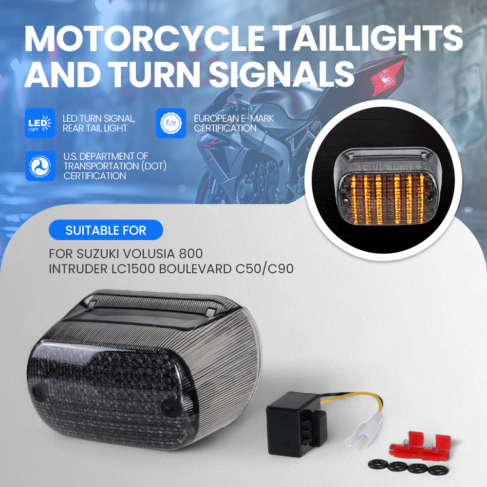 オートバイ LED ターンシグナルテールライトテールライトスズキヴォルシア 800 イントルーダー LC1500 大通り C50/C90