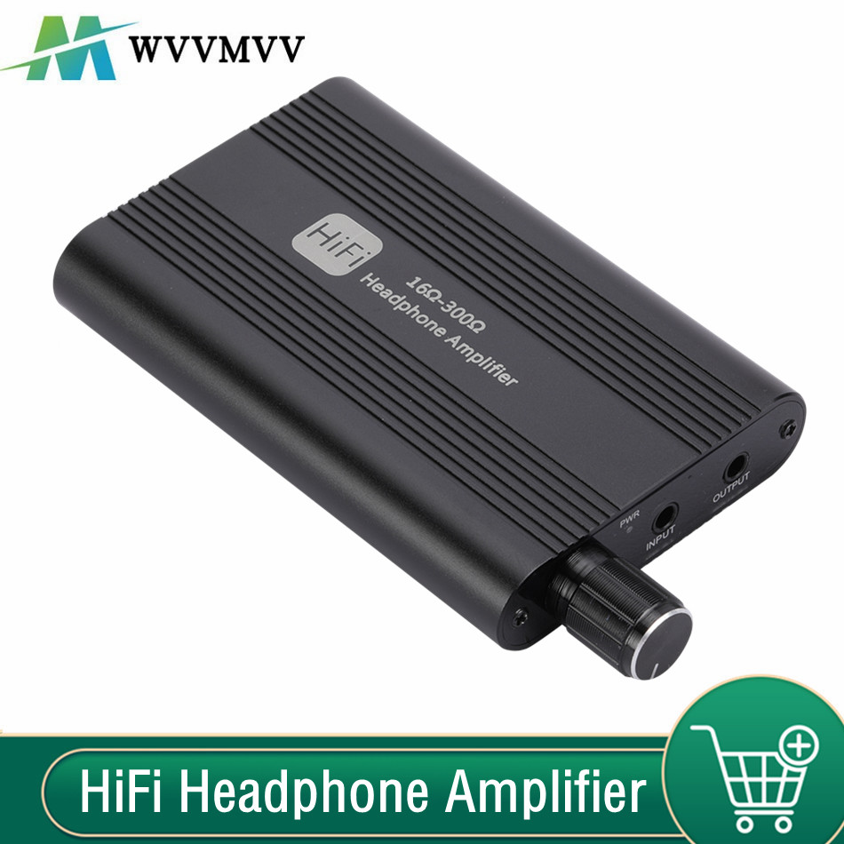 WvvMvv 16-300 オームヘッドフォンアンプ 16-150 オーム HiFi イヤホンアンプ 3.5 ミリメートルジャック Aux ポータブル調整可能なオーディオアンプ