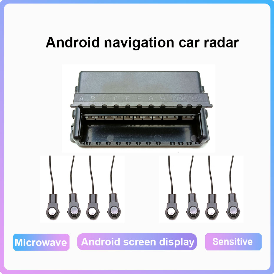 COHO Android ナビゲーション駐車センサーキットリバースバックアップレーダーサウンドアラートインジケータプローブシステム 4 プローブビープセンサー