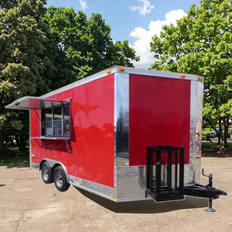 カスタマイズされたフードトラックモバイルフードフルロードケータリングト​​レーラー完全装備屋外モバイルビールコーヒーカート食品自動販売機トラ