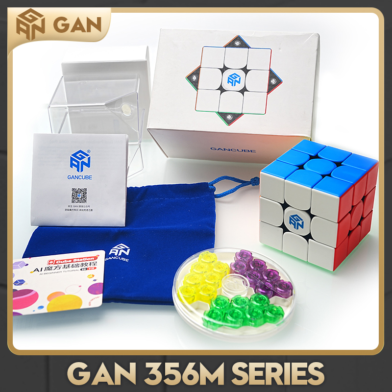 GAN 356 M 3x3x3 磁気マジックスピードキューブステッカーレス Gan 356M プロフェッショナルフィジェットおもちゃ GAN 356 M Lite Cubo Magico パズル
