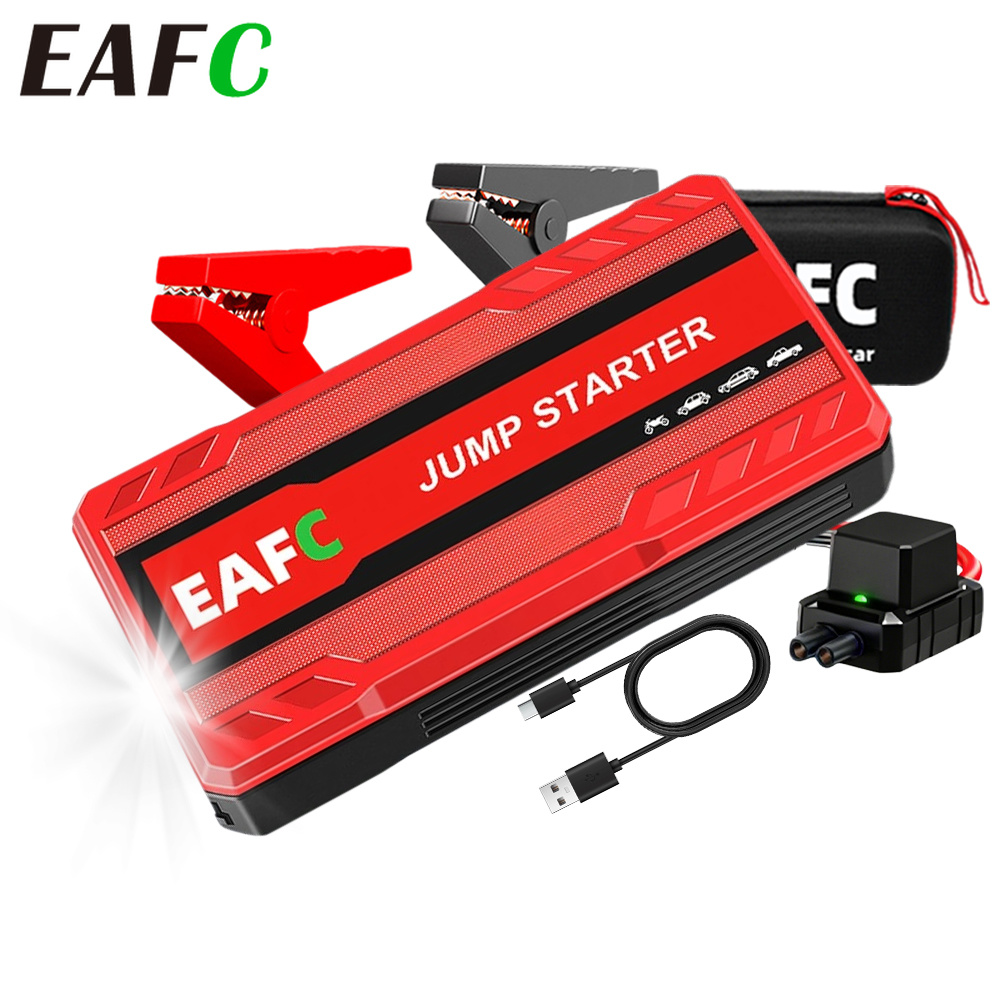 EAFC 新しいアップグレード 600A 12V ポータブル車ジャンプスターター多機能緊急ブースターパワーバンクバッテリー充電器 LED ライト付き