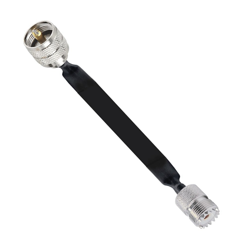 B27B 3X 窓/ドアパススルーフラット RF 同軸ケーブル PL295 UHF オスから SO239 UHF メス 50 オーム、40Cm
