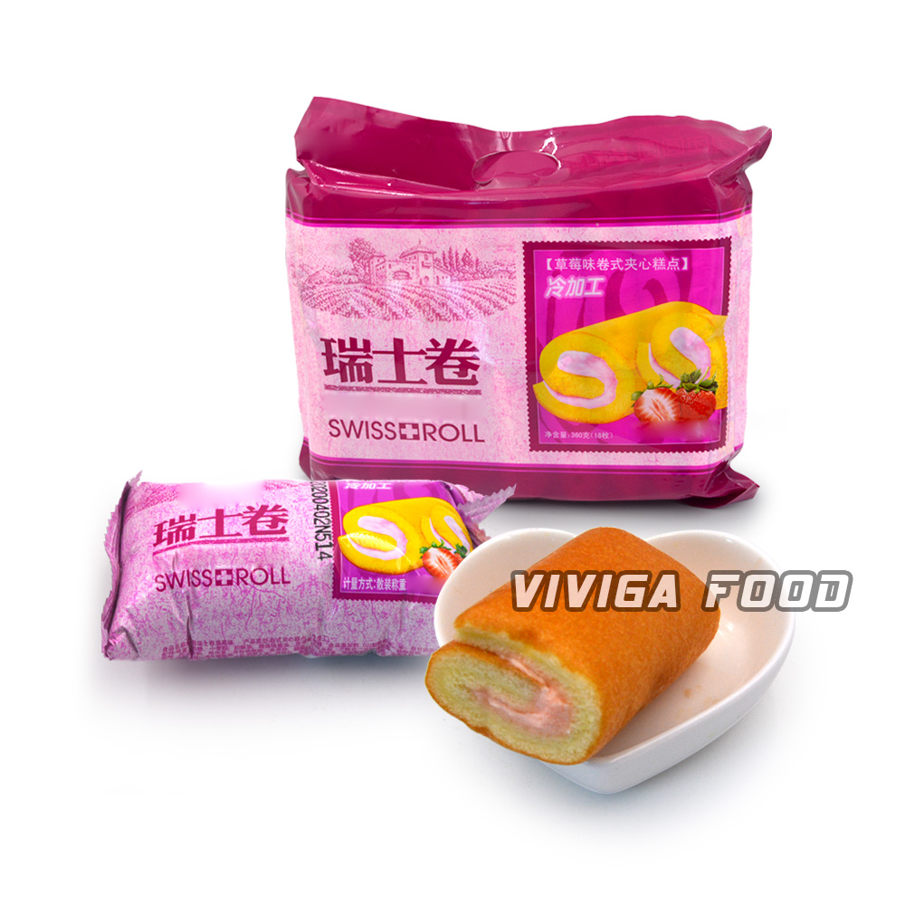 新商品 スイスケーキ ロールケーキ いちごの焼き菓子