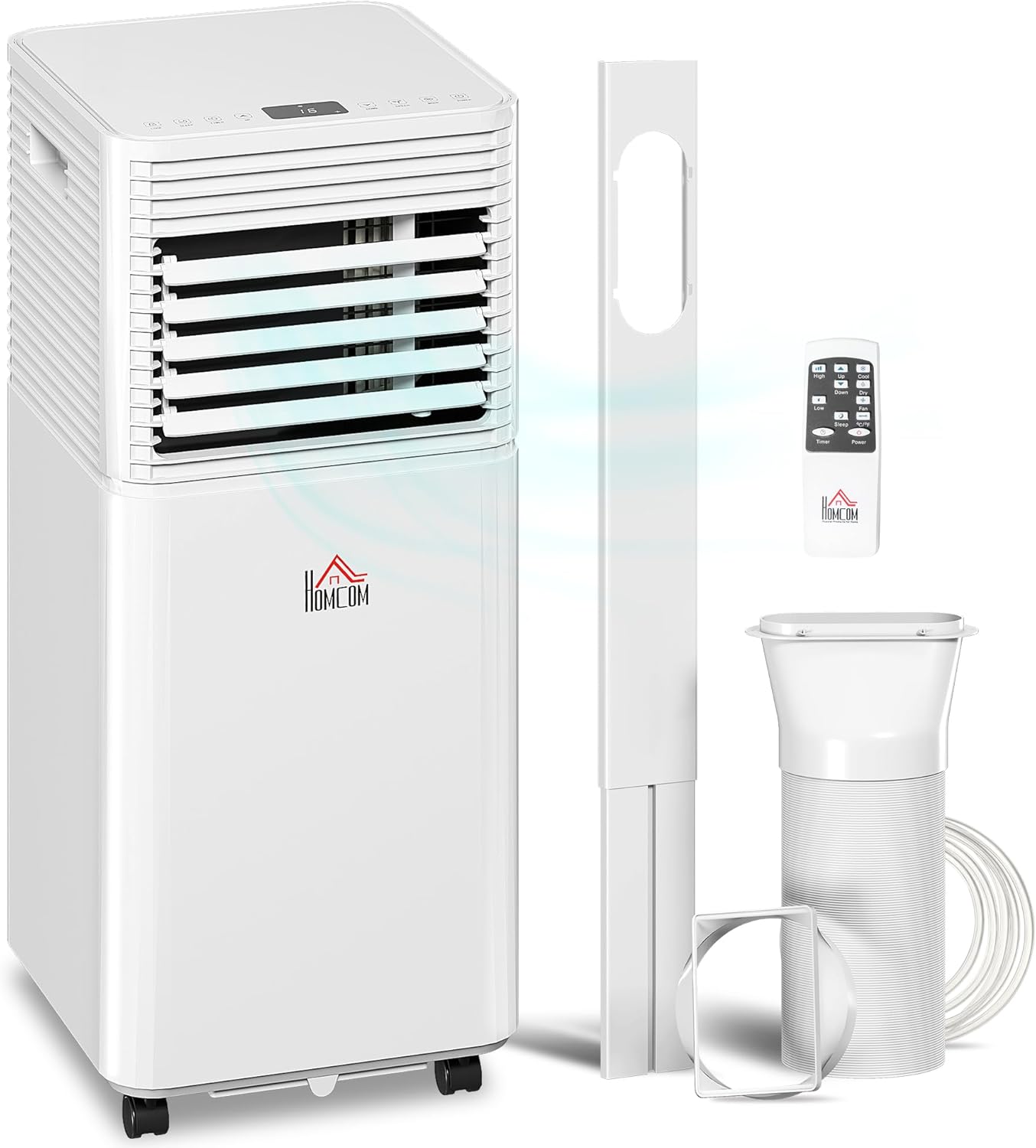 10000 BTU ポータブルエアコン、最大 441 平方フィートの部屋用、冷却、除湿器、ファン、スリープモード、リモコン、24 時間タイマー、LED ディスプレイ、窓取り付けキット付き 4-in-1 AC ユニット、ホワイト