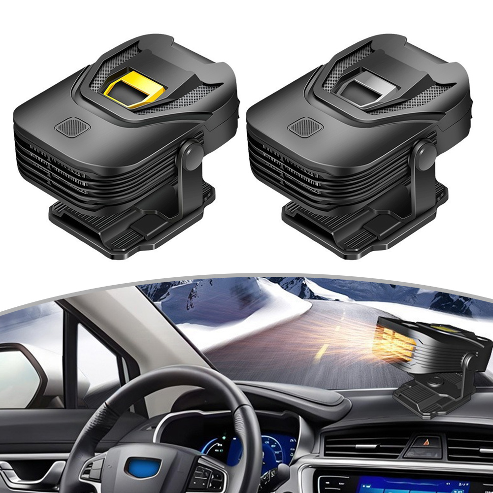 高速加熱ポータブル 12V カーヒーター 360 度回転ベースフロントガラスデフロスター冷却ファン付き車両用