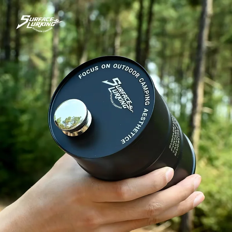 GO PEAK 屋外ワイン飲料バケツボトル 304 ステンレス鋼 750 ミリリットルポータブル円筒ポットキャンプ燃料ワインポット燃料バレル