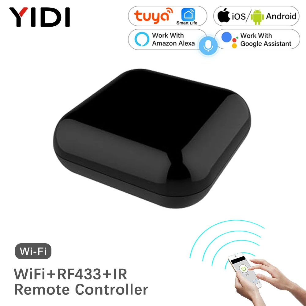WiFi RF IR オールインワンスマートユニバーサルリモコン、RF 家電 Tuya スマートライフアプリ音声コントロール Alexa Google Home WiFi
