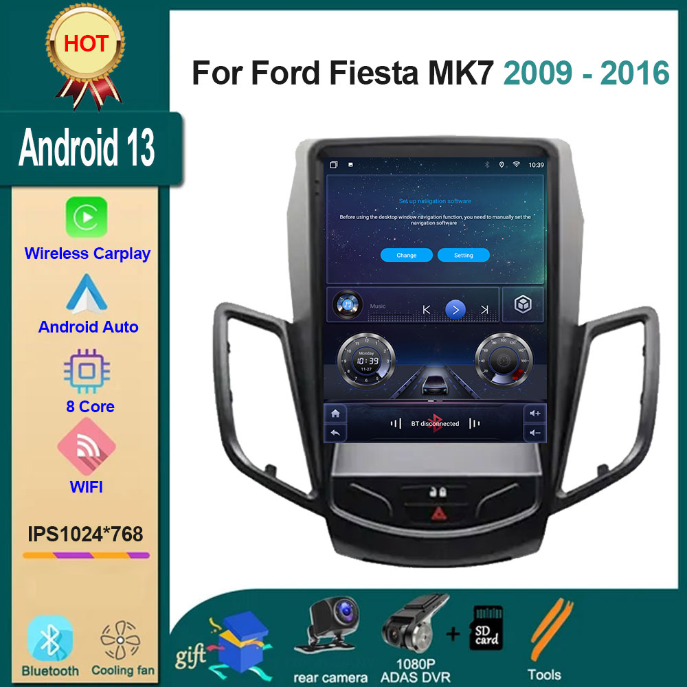 Android OS 9.7 ''フォードフィエスタ MK7 2009-2016 車のビデオプレーヤー GPS ナビゲーションマルチメディア自動 motiva ワイヤレス Carplay ツール
