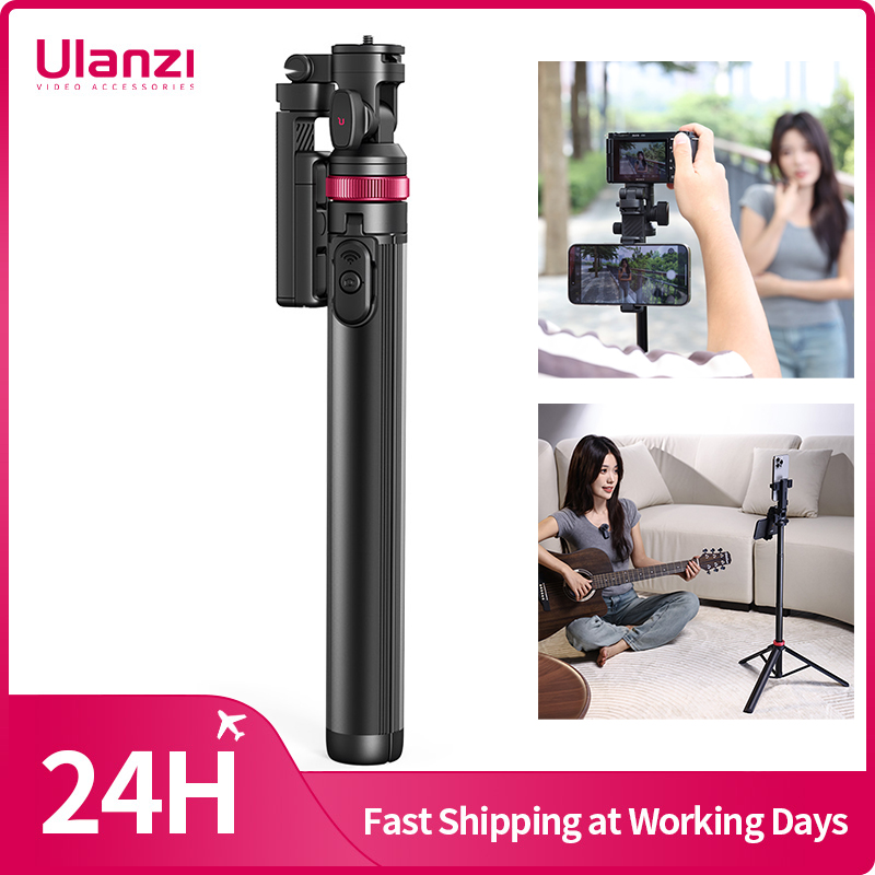 Ulanzi MT-78 クイックリリース三脚 カメラ スマートフォン フィルライト用 Max1.85m 三脚 Selfie リモコン付き