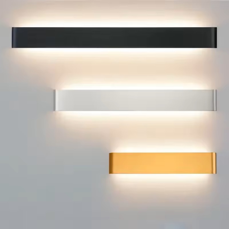 モダンな LED ウォールランプベッドサイドリビングルーム階段通路バスルーム家の装飾壁取り付け用燭台屋内照明器具光沢