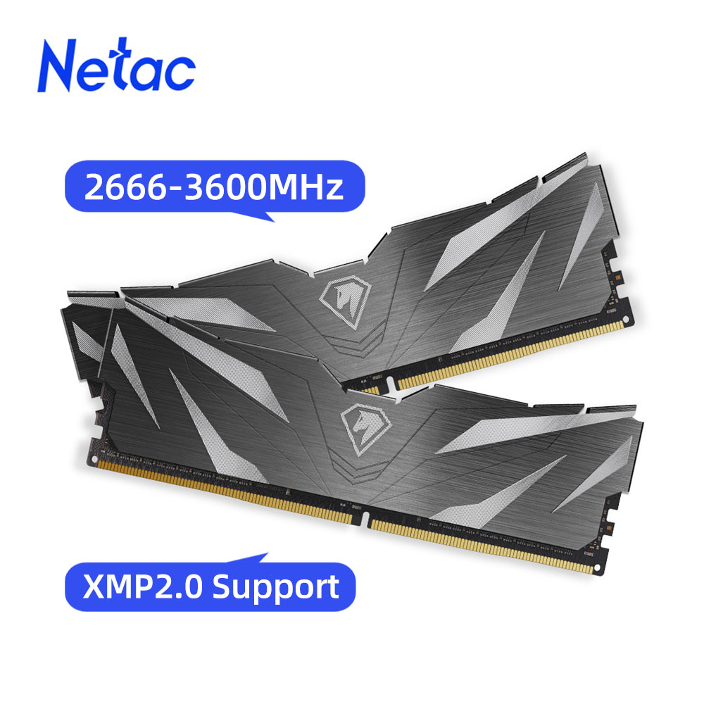 Netac DDR4 8GB 16GB 3200MHz 3600MHz 2666MHz 16GBX2 8GBX2 XMP2.0 デスクトップゲーミングメモリ デュアルチャンネル PC マザーボード用