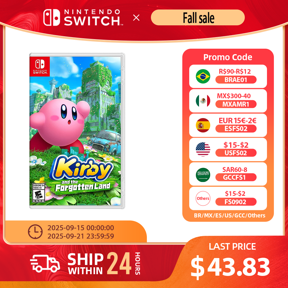Nintendo Switch - 星のカービィと忘れられた土地 - Switch OLED 用ゲーム物理カートリッジ
