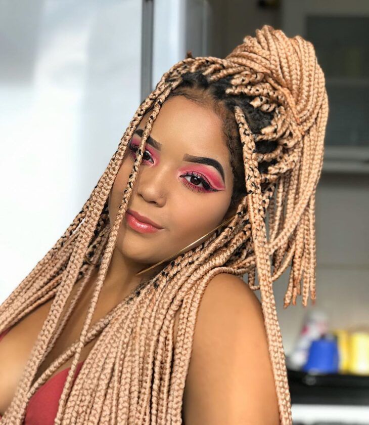 24 インチマイクロかぎ針編みボックス三つ編みアフロ高温繊維ヘアエクステンション三つ編み合成編組髪事前ストレッチ