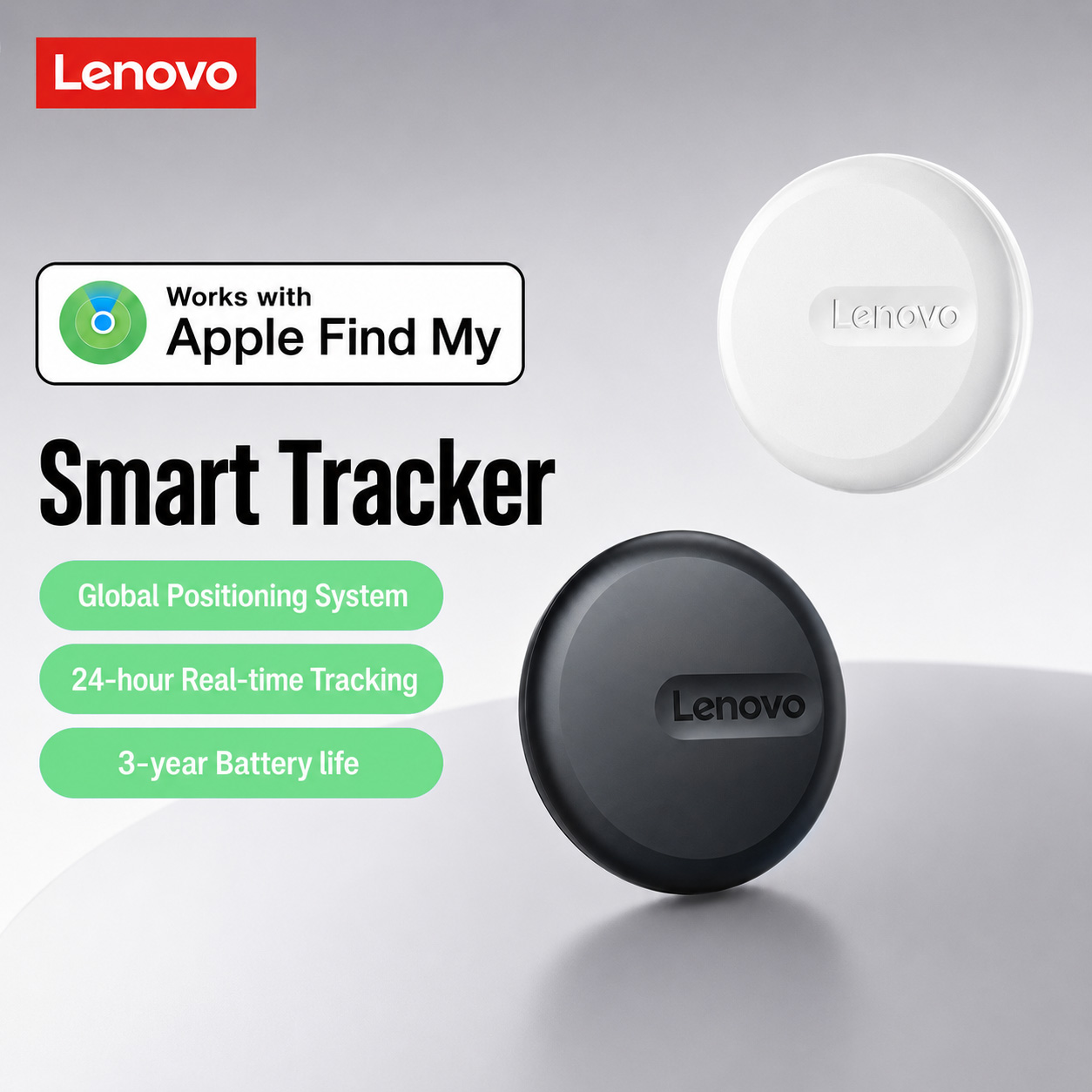 Lenovo スマートトラッカーエアタグ Apple とキーを見つけるペット紛失防止デバイス GPS トラッカーウォレット追跡 IOS ファインダーロケーター