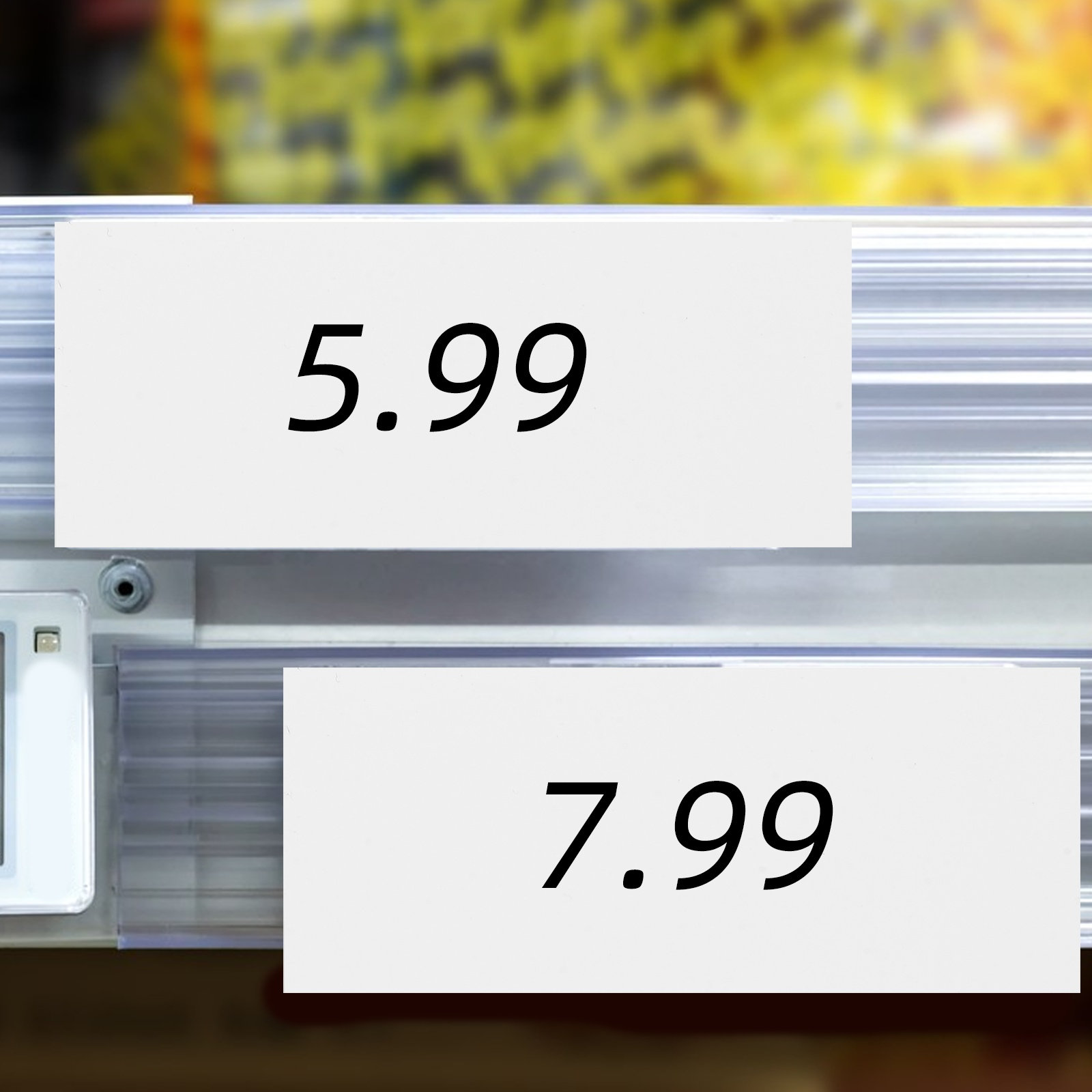 500 個空白書き換え可能な価格ラベル 75 × 35 ミリメートル白 PVC タグ再利用可能なドライイレース棚看板小売店スーパーマーケット商品
