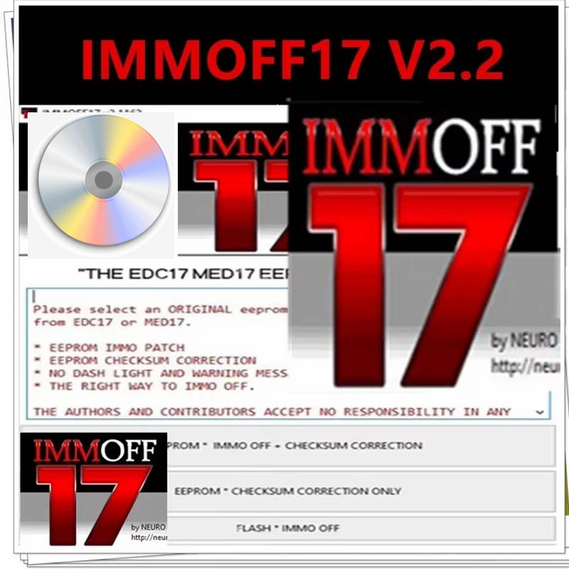 IMMOFF17 ソフトウェア (Keygen Unlimited 付き) EDC17 Immo Off Ecu プログラム NEUROTUNING Immoff 17 のインストールとビデオ ガイドのインストール
