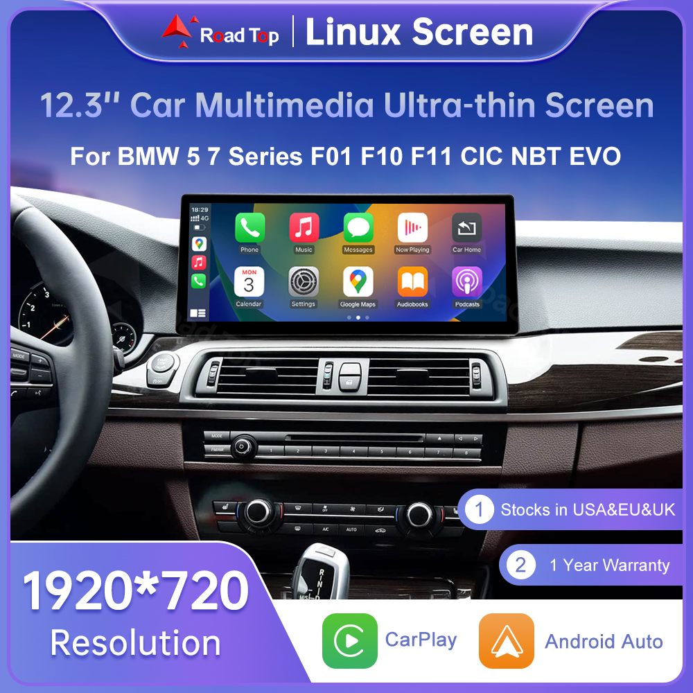 12.3 インチワイヤレス CarPlay Android 自動 Linux タッチスクリーン BMW 5 7 シリーズ F10 F11 F01 F02 F03 2008-2015 CIC NBT EVO カーラジオ