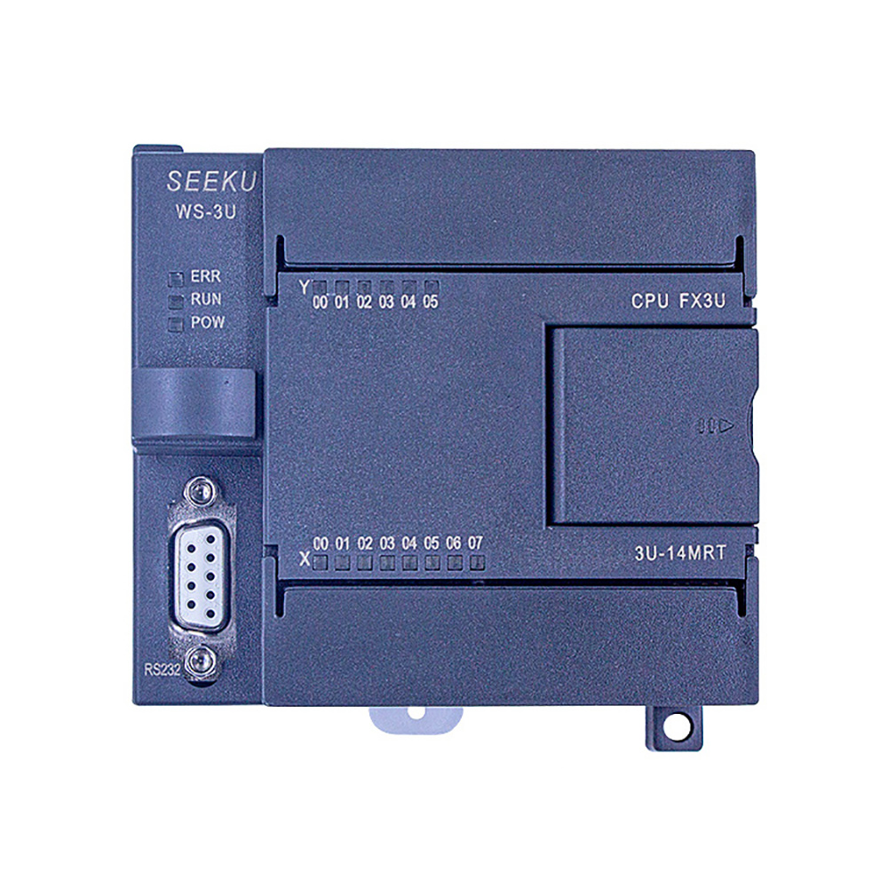 SEEKU FX3U-14MT 14MR 14MRT PLC 8 入力 6 出力アナログ 6AD 2DA RTU Modbus 485 PT100 K 熱電対オプション (2CH 60K カウンティング付き)