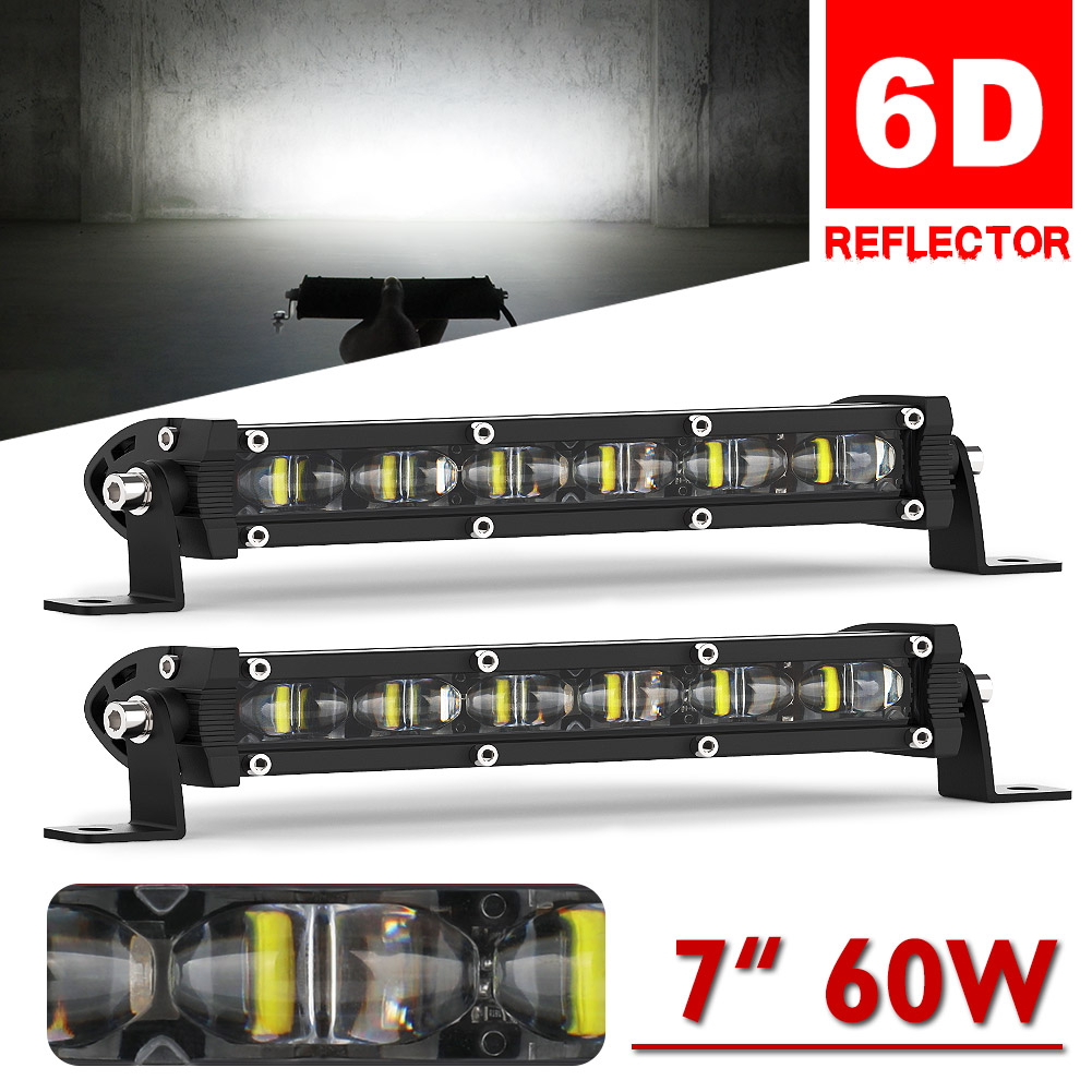 NAOEVO 7 "6D スリム LED ライトバー/ワークライト 12V 24V ドライビングフォグ DRL コンボ車の LED バーオフロードジープ ATV 4WD バラデ LED