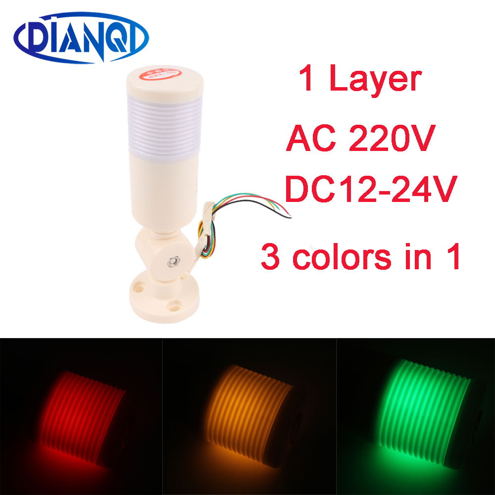Led シグナルタワースタックライト CNC マシン DC12-24V AC220V 定常点滅ライト工業用信号警告灯ブザー