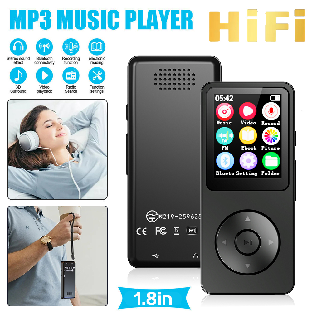 2026 新しい MP3 プレーヤータイプ C ポータブルウォークマン Bluetooth 5.4 音楽プレーヤーサポート電子書籍録音 FM ラジオスポーツウォークマン用