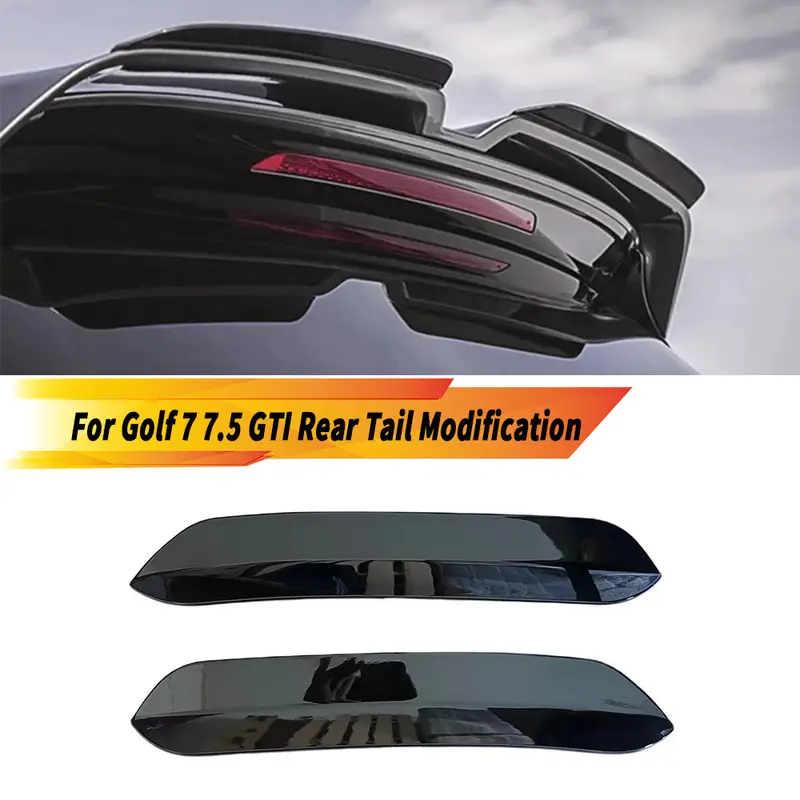 2 個車のリアトップウイング修正 VW ゴルフ 7 MK7 7.5 GTI ルーフスポイラー延長フラップ外装装飾カーアクセサリー