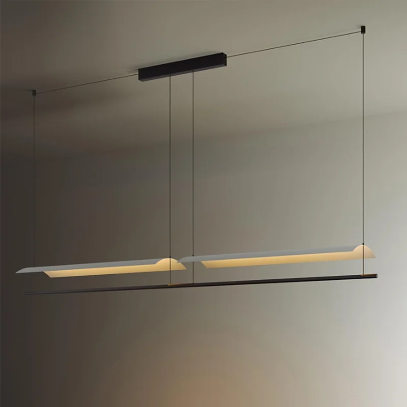 北欧ミニマリストモダンメタル LED ロングペンダントライトリビングルームダイニングルーム屋内家の装飾照明器具