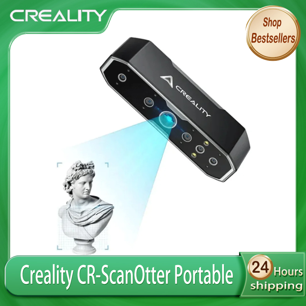 Creality CR-Scan Otter Portable Upgraded Handheld 3D Scanner 0.02mm Accuracy High Efficiency 20fps Speed Scanning Anti-shaking