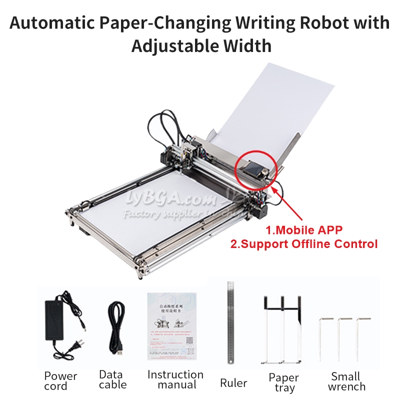 LY 新しい A3 サイズプロフェッショナル組み立て自動給紙ドローボットペン書き込み描画ロボットマシンレタリング Corexy 通常フレーム