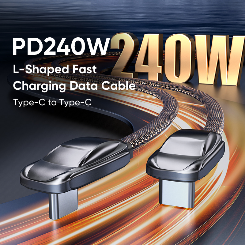 240 ワット USB C タイプ C ケーブル 90 度エルボ携帯電話高速充電 iPhone 17 16 15 Xiaomi Realme 電話充電コード