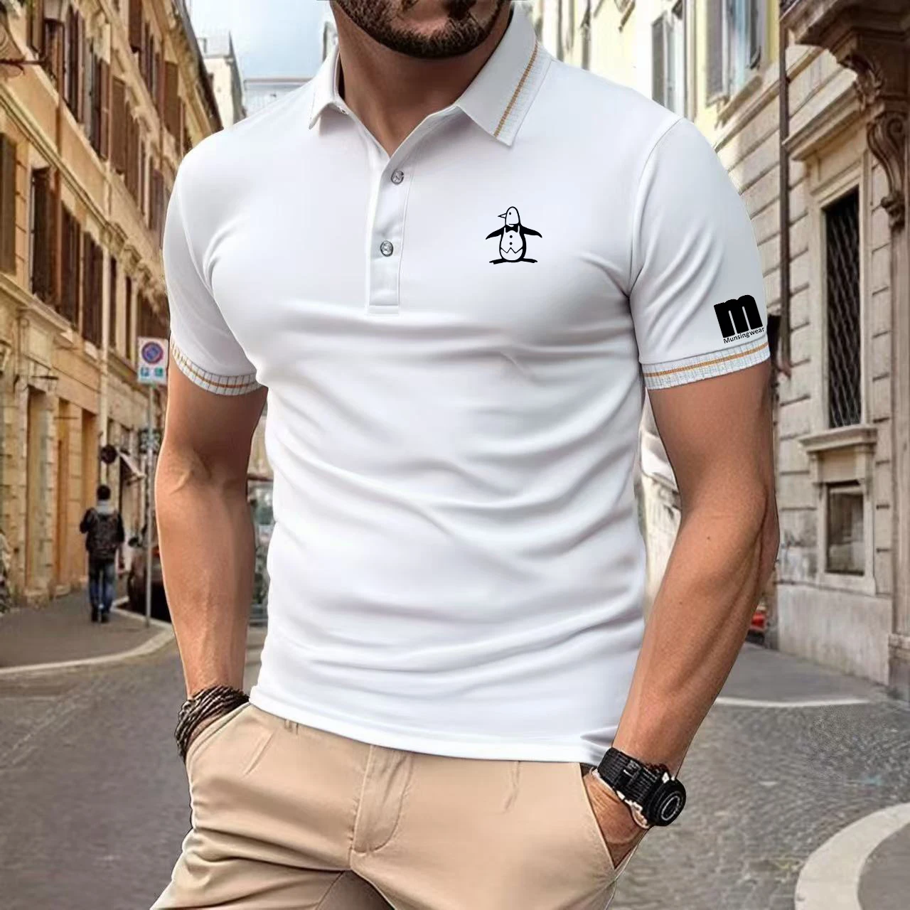 ゴルフ服 2026 夏新高級高品質速乾性ファッション男性と女性のスポーツ半袖トップゴルフポロシャツ