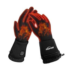 Long, eco-friendly, and durable ski gloves with a stitch-detection feature; unisex; made of leather; waterproof; touchscreen compatible; quick-drying; warm; black